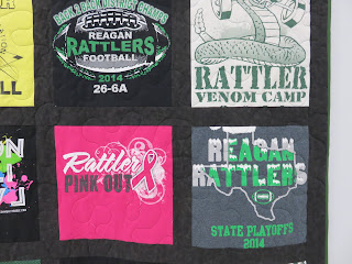 Quilt of Reagan Rattlers team T-shirts