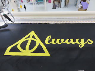 Yellow Deathly Hallows symbol and Always