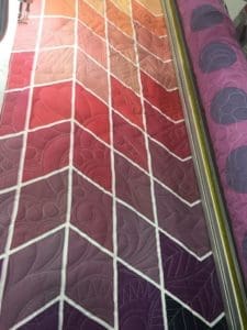 A close up of the floor with different colors
