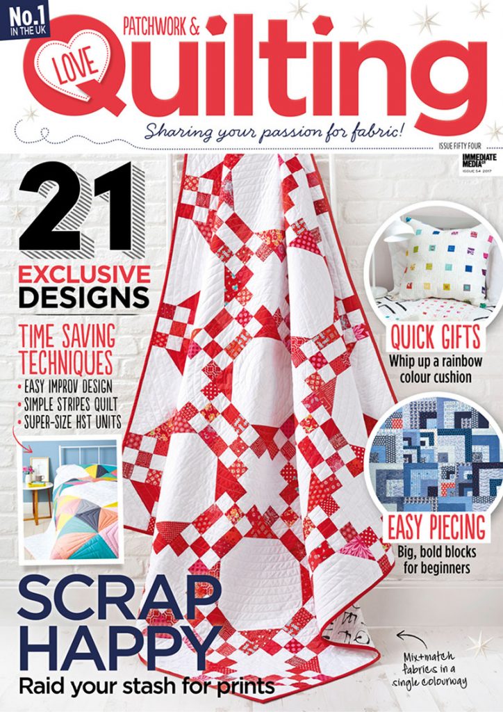 LQP_54_blog_cover-724x1024 A magazine cover with some red and white quilt designs.