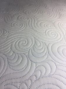 A close up of the pattern on a mattress