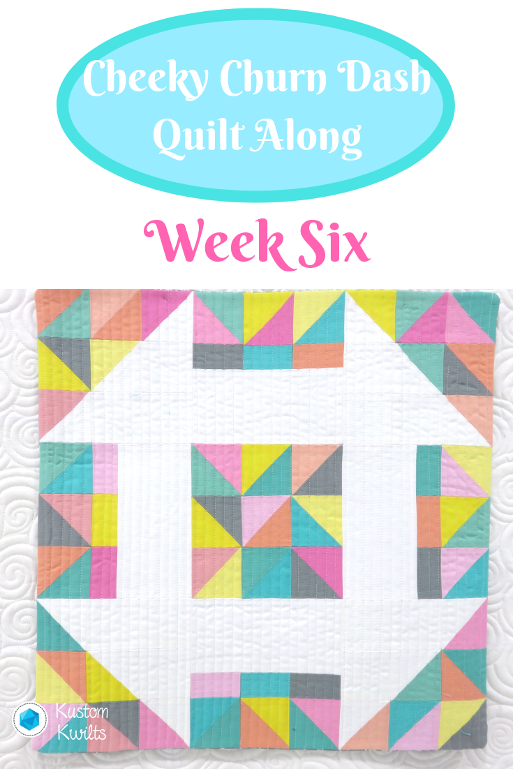 A close up of six blue and white triangles