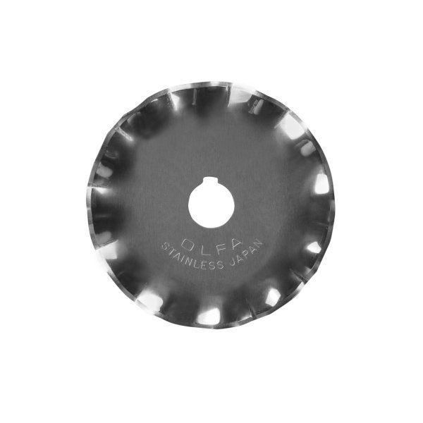 A circular blade with a hole in the center.