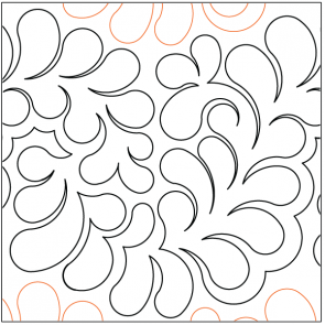 A close up of the pattern for a quilt