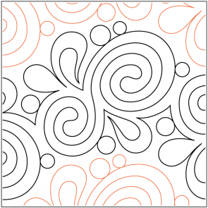 A close up of the design for a quilt