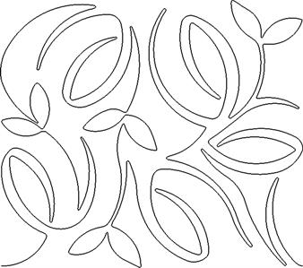 A drawing of leaves that are drawn in black and white.