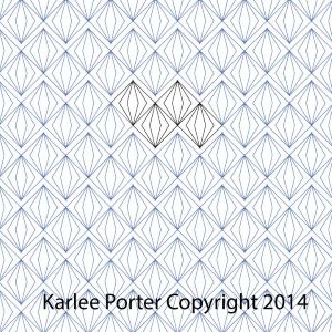 A white and blue pattern with some black lines
