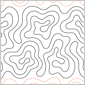 A pattern of wavy lines on a white background