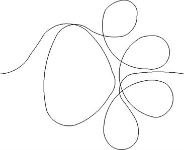 A drawing of a paw print with some tangled wires.