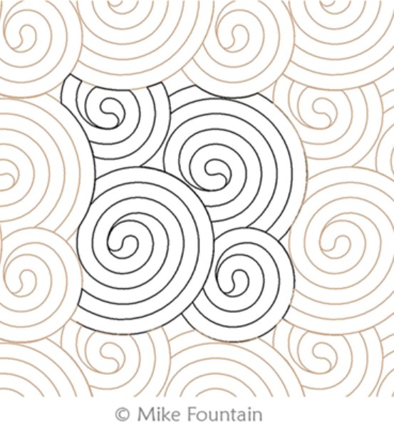 A white background with swirls of different sizes.