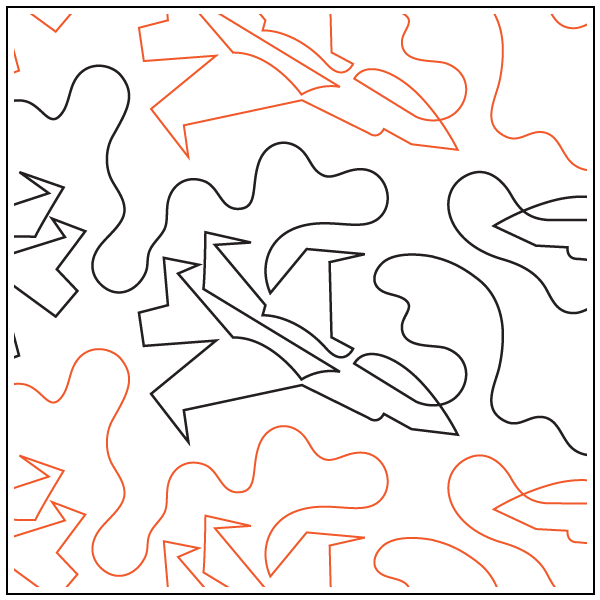 A close up of the outline of graffiti on paper