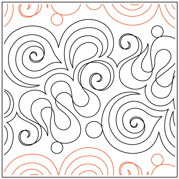 A close up of an image with swirls