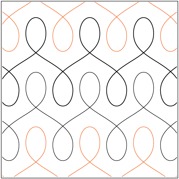 A close up of an orange and gray pattern
