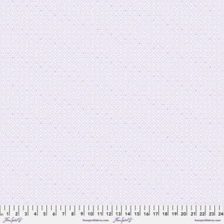 A light purple dotted background with small white dots.