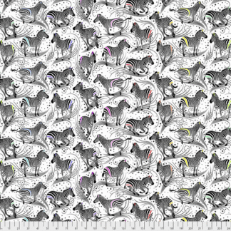 A pattern of horses with different colors on them.