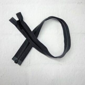 A pair of zippers are laying on the floor.